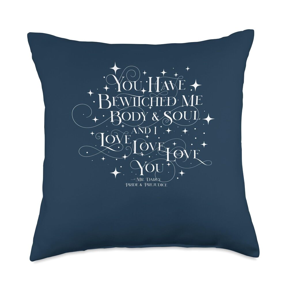 4958 Jane Austin Quote, Pride and Prejudice, typography, Vintage Throw
